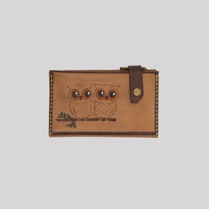 Frauen braun lange Eule Brieftasche Geldbörse Halter Münze Halter echte verrückte Kuh Leder Geldbörse Geschenke für sie made in der Türkei kostenloser Versand