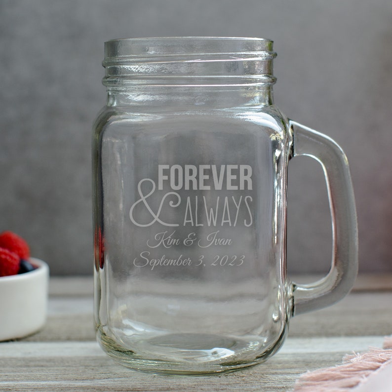 Personalized 16 oz Mason Jar Mug Set of 24pcs Etsy