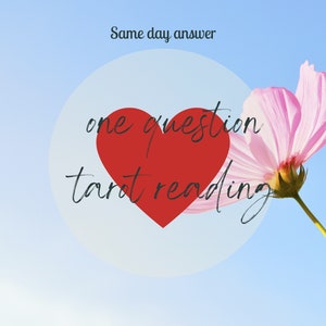 1 Question Tarot Reading plus bonus gift | digital download | printable | made to order