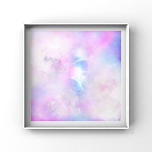 Light portal pink clouds celestial sky wall art digital print download only | original art