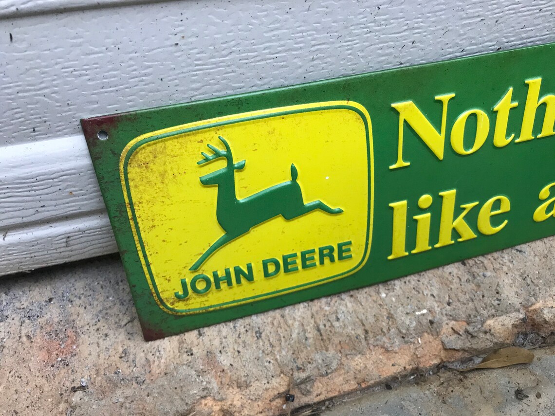 John Deere Wall Sign Wall Art Nothing Runs Like a Deere Metal Etsy