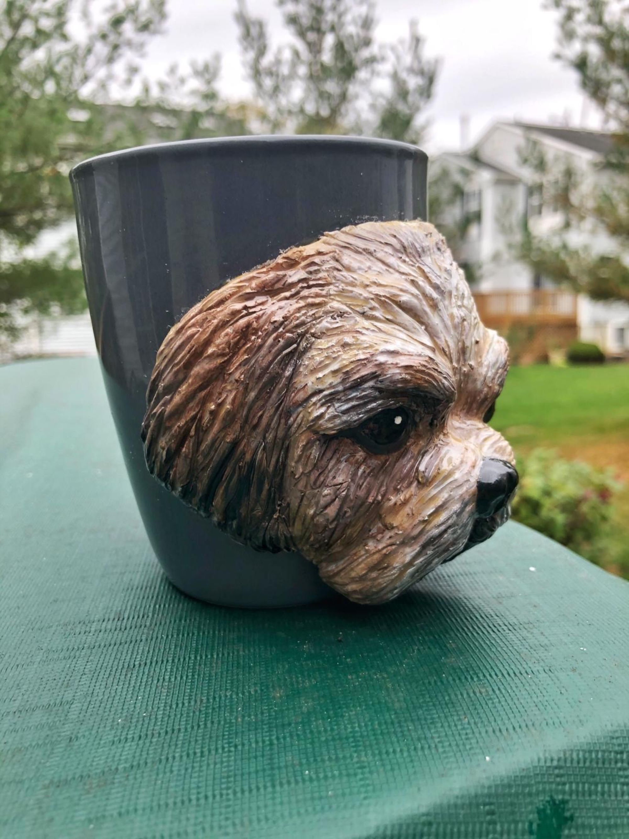 Polymer Clay Dog Mug Shih Tzu Mug Shih Tzu Cup Ceramic Etsy UK