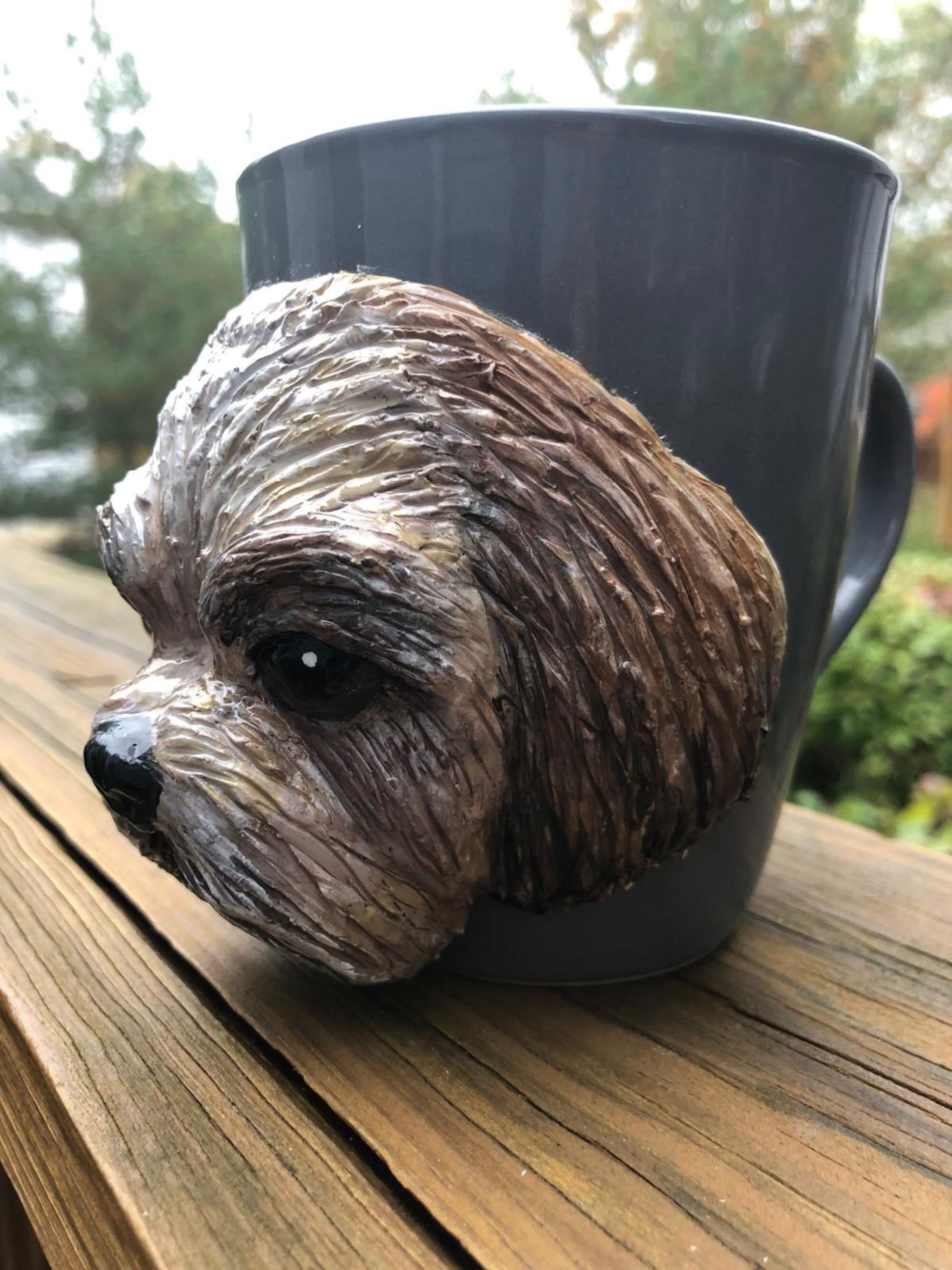 Polymer Clay Dog Mug Shih Tzu Mug Shih Tzu Cup Ceramic Etsy UK