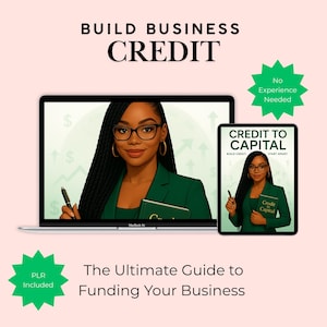 PLR Business Credit eBook | Vendor + Lender Business Setup | Edit in Canva | Build Business Credit Fast | Credit Repair