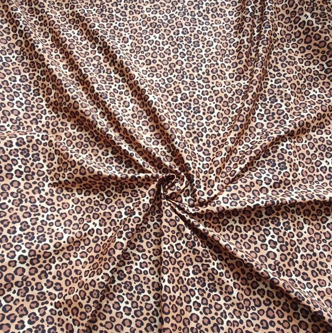 Leopard Print Cotton Fabric 100 Cotton Rose & Hubble Leopard Etsy UK