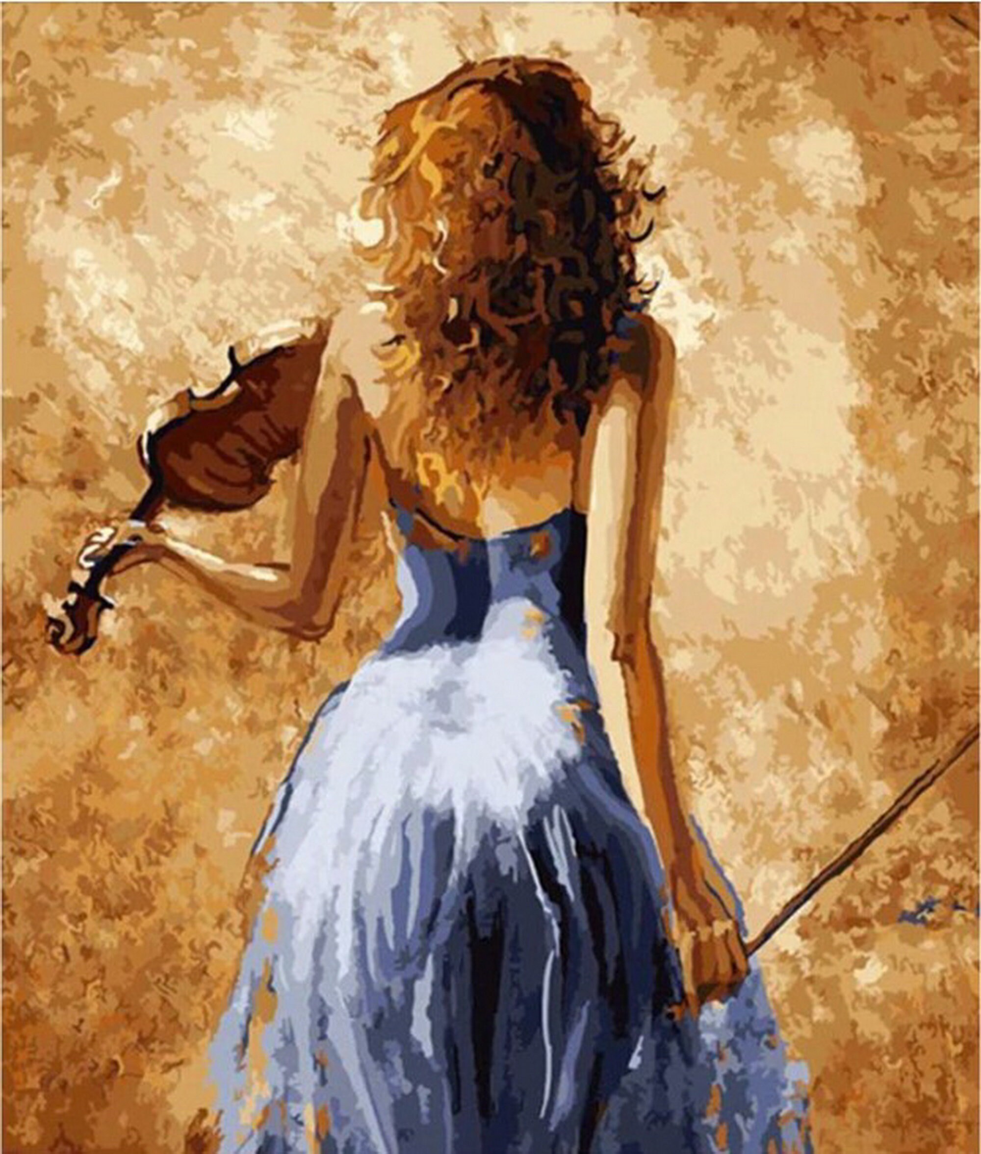 19.69x15.75 Woman DIY Painting By Numbers PBN Wall Art Etsy