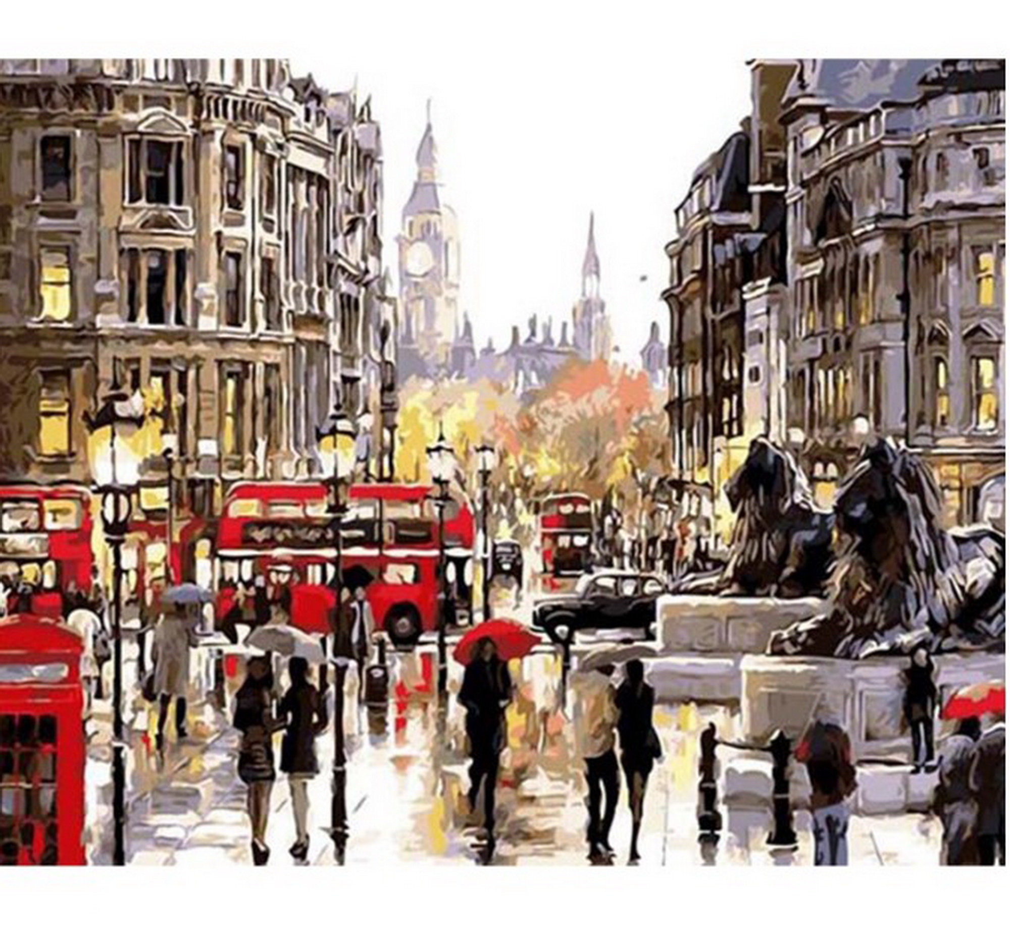 19.69x15.75 London City Landscape DIY Painting By Etsy