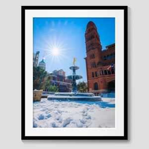 San Antonio Photography - Frozen Fountain at the Bexar County Courthouse (Print or Canvas Art)