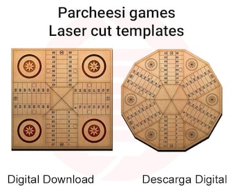Glowforge SVG Laser cut Parcheesi Parchis board game template Illustrator file Laser cut pattern Laser vector design Laser cut wood