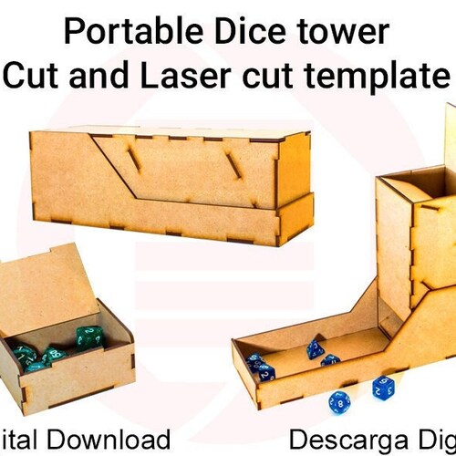 Dice Tower Laser Cut File SVG Vector RPG Dungeons Etsy