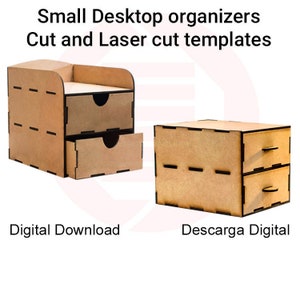 Laser Cut Desk Desktop Organizer Drawer Vector Template Design - Etsy