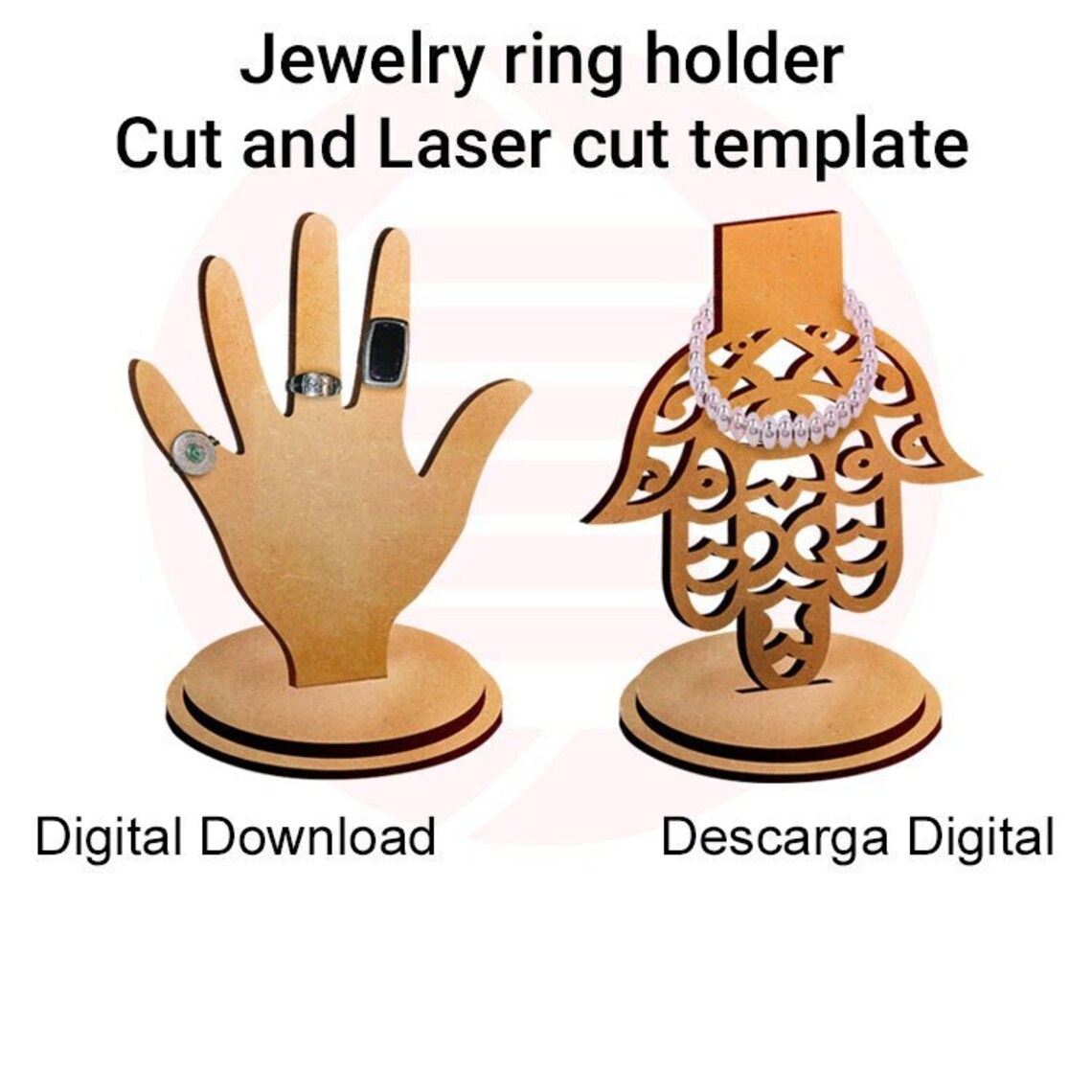 Laser Cut Jewelry Ring Holder Mother's Day Gift Laser Cut Etsy