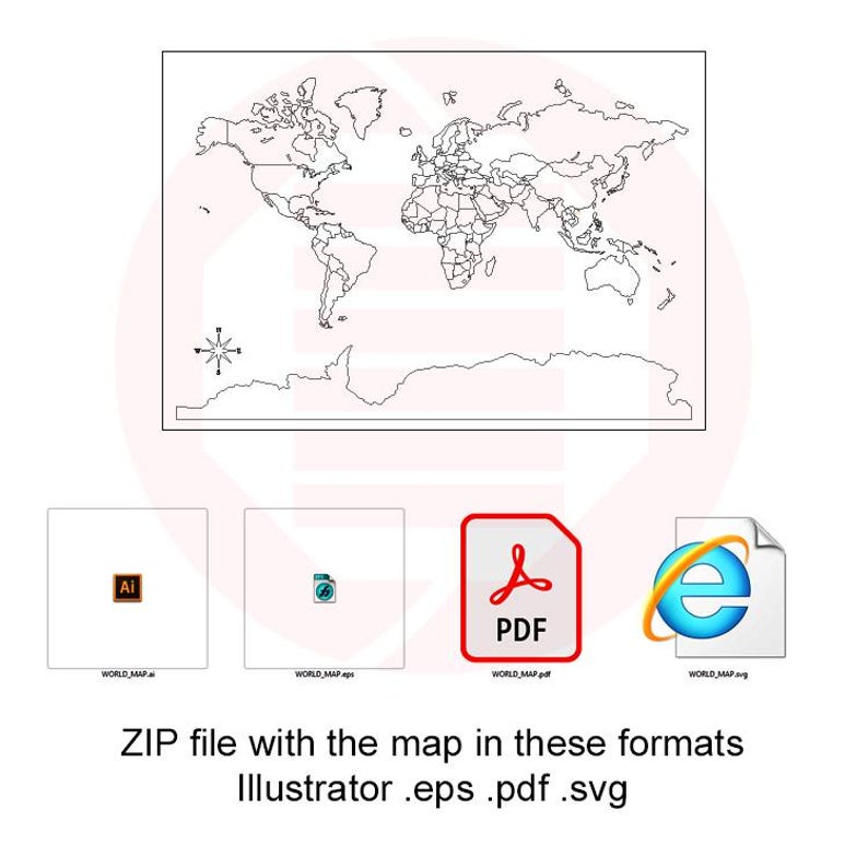 Laser Cut Files World Map SVG Vector Design Wooden Wall Art Decor ...