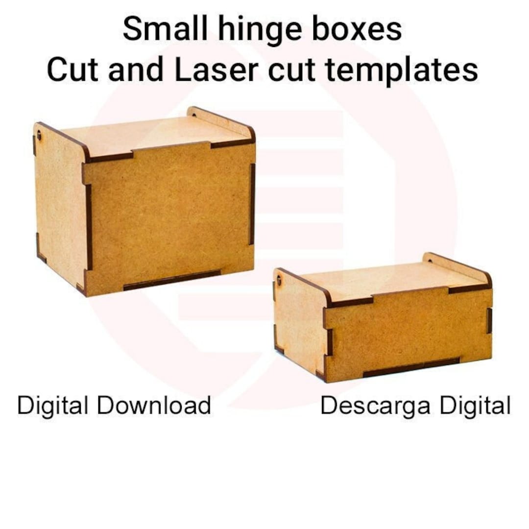 Laser Cut Small Hinge Box SVG Wedding Ring Gift Box