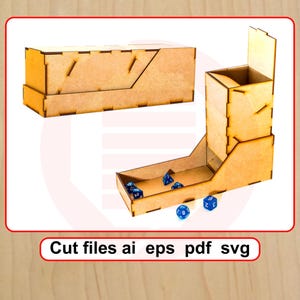 Archivos SVG cortados con láser, plantilla vectorial para juego de mesa de dados D&D, descarga digital.