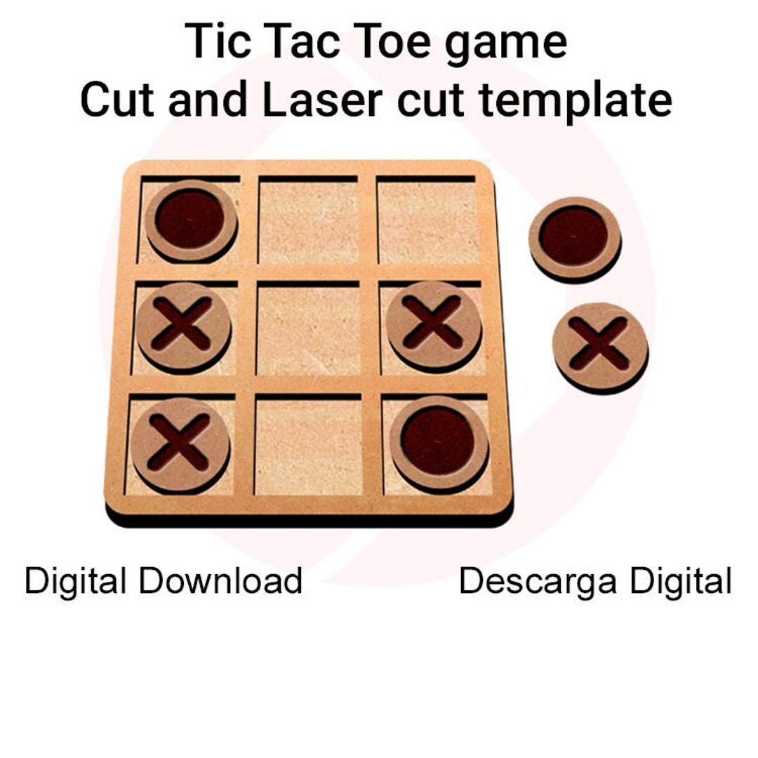 Tic Tac Toe SVG - Cricut Chipboard - Gameboard - Tic Tac Toe - DIY