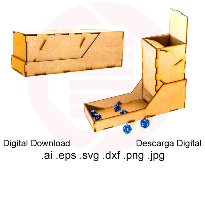 Dice Tower Laser cut file SVG vector RPG Dungeons and Dragons Etsy