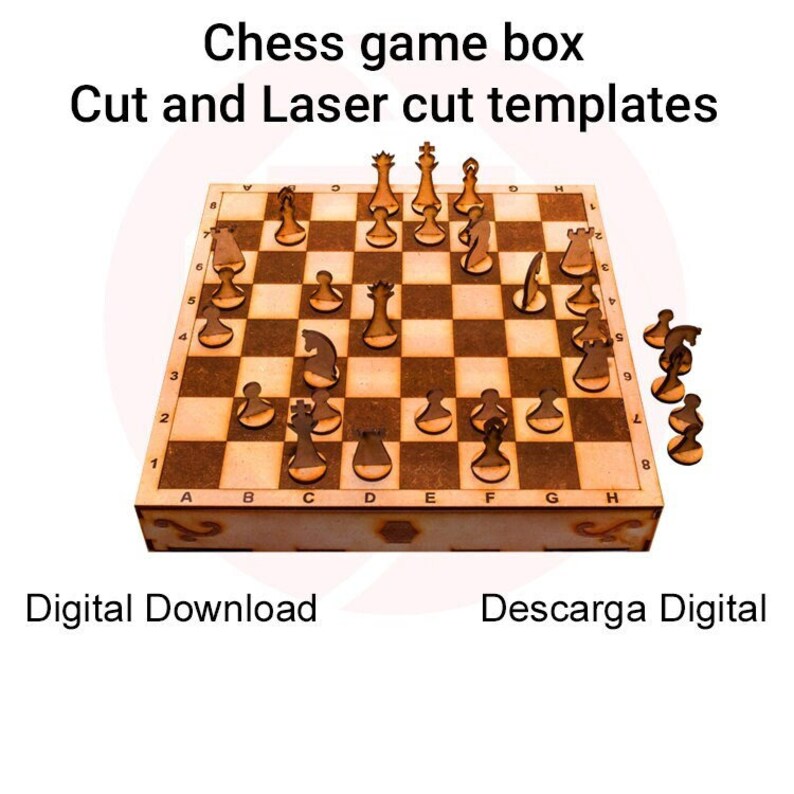 Laser Cut Template Chess Board SVG Laser Cut Vector Pattern Etsy