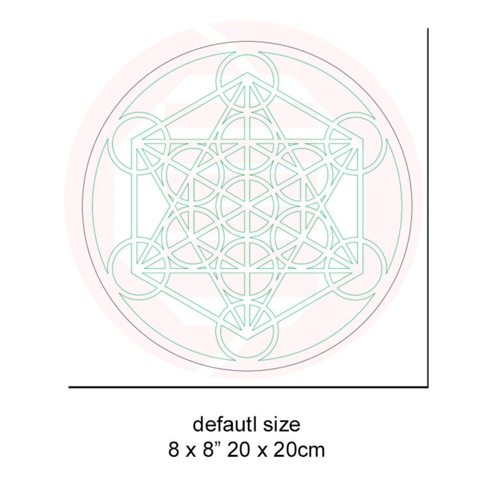 Laser Cut File Metatron Cube Vector Template Sacred Geometry Etsy