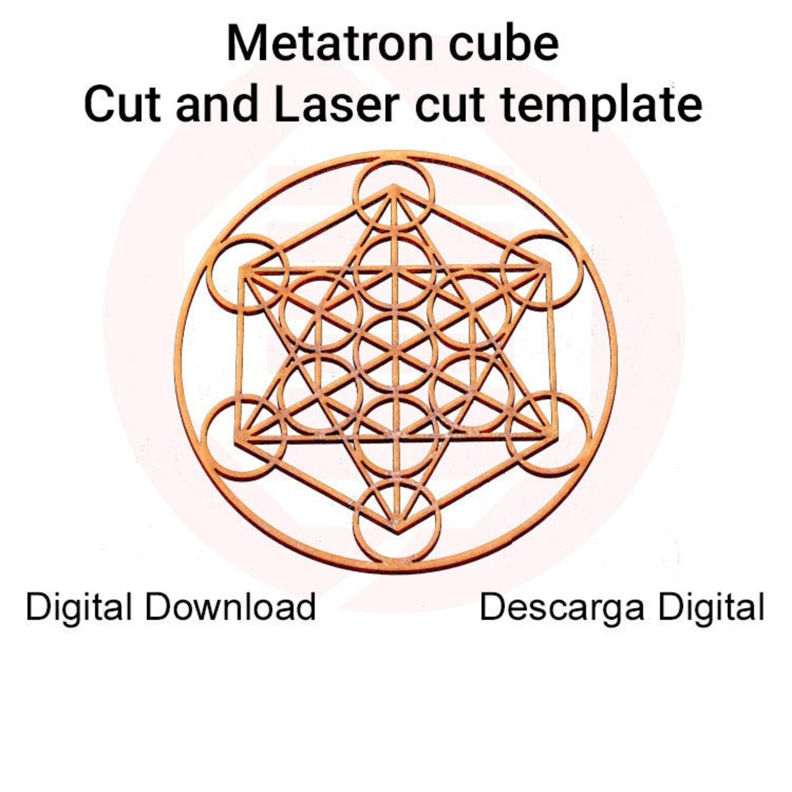 Laser Cut File Metatron Cube Vector Template Sacred Geometry Etsy Finland