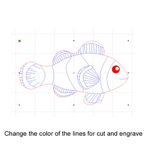 Laserskärning SVG Havsdjur fiskar Laserskärningsdesign Heminredning digital nedladdning bild 3