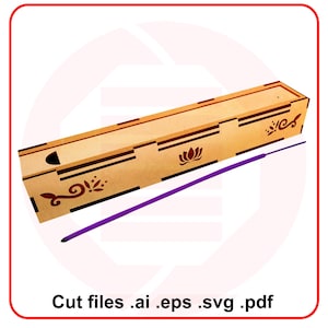 Laser geschnitten SVG Räucherstäbchen Box Vorlage Laser-Schneidemaschine digitaler Download