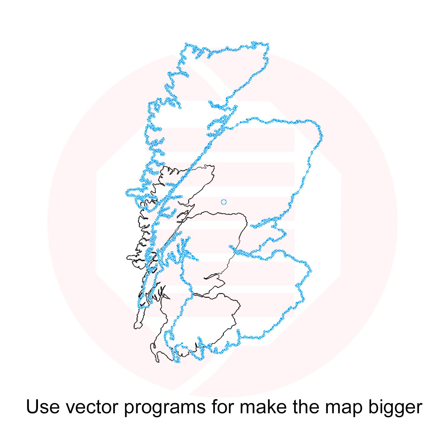 Scotland Map Raster Laser Cut Scotland Map Scotland Wooden Map SVG Cutting Files Vector ...