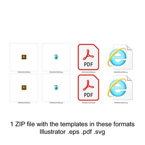 Plantilla vectorial de rompecabezas geométrico Montessori SVG cortado con láser para proyectos de manualidades de bricolaje imagen 7