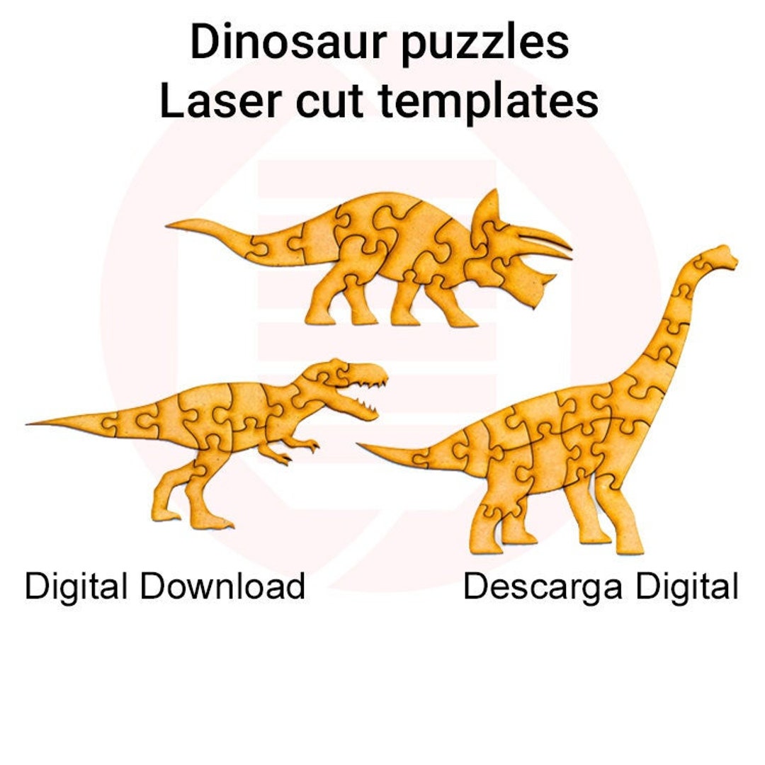 Laser Cut Dinosaur Puzzle DIY Crafts Christmas Gift Idea Laser Cut