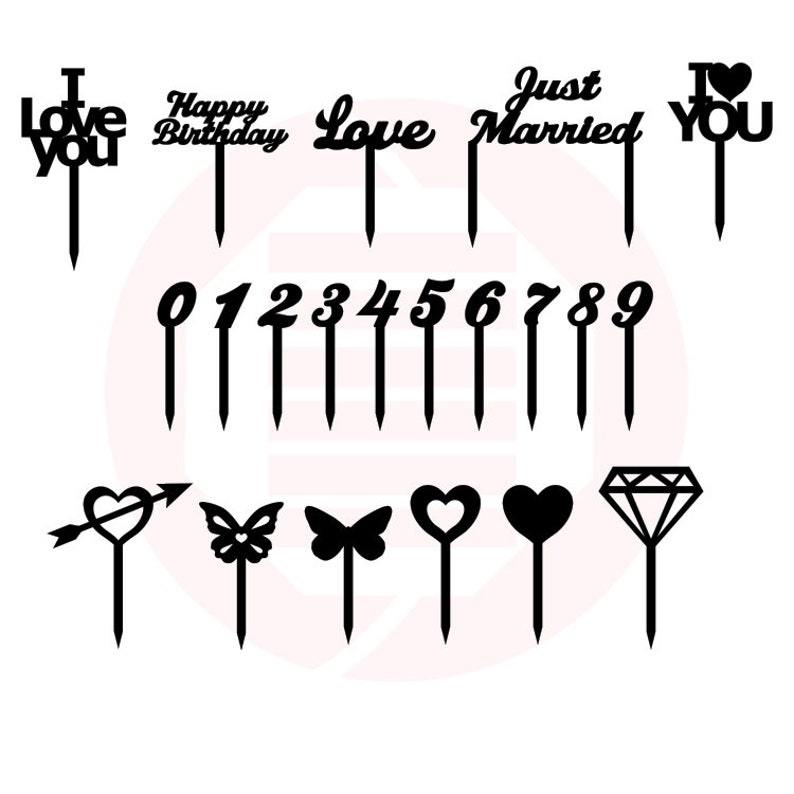 Download Wedding cake toppers SVG Laser cut file vector plans ...