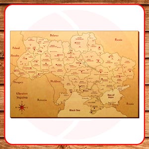 Laser geschnitten Datei SVG Ukraine Karte Vektor Vorlage digitaler Download