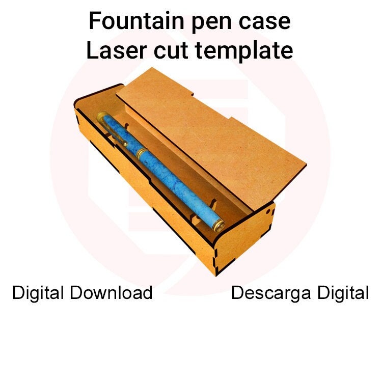 Leather Pen Case Pattern SVG PDF Minimalist Pen Holder Case With Sewing  Pattern, Pen Case Template Laser Cut Files, Cricut Glowfroage Files 