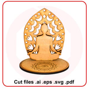 Laser cut SVG files digital Buddha Oriental decoration Laser cutting vector files digital instant download