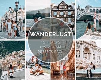 Wanderlust-pakket | 15 Lightroom Mobile- en Desktop-voorinstellingen | Voor Android, iOS, pc