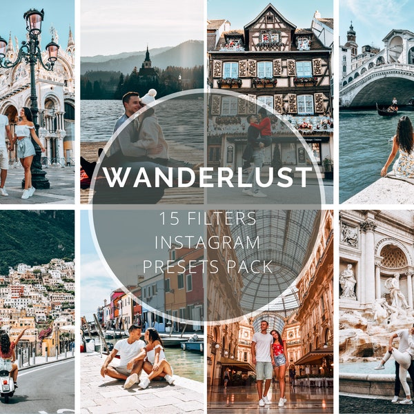 Wanderlust Pack | 15 Lightroom Mobile and Desktop presets | For Android, IOS, PC