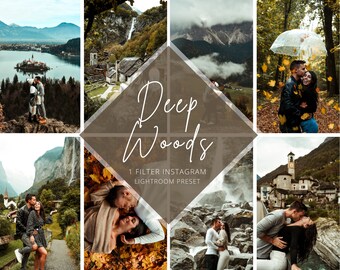 Deep Woods-voorinstellingen | 1 Lightroom Mobile- en Desktop-voorinstellingen | Voor Android, iOS, pc