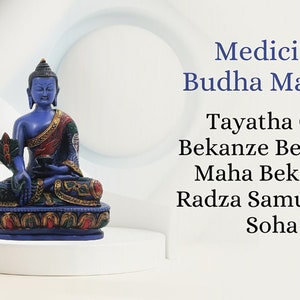 Tibetan Healing Medicine Buddha Statue Hand Painted Nepal - Etsy