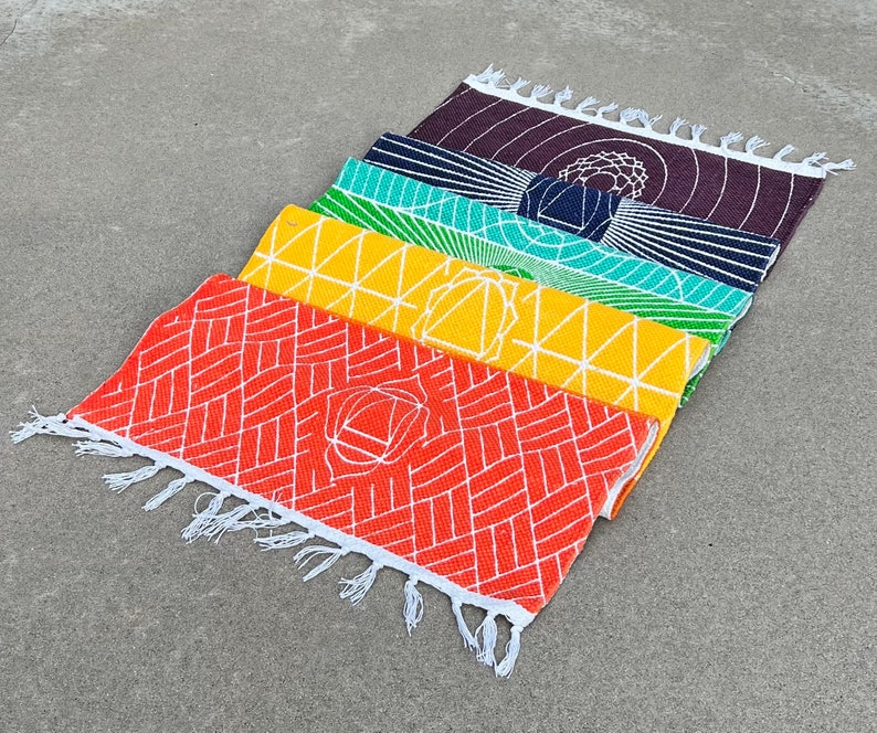 Organic Cotton 7 Chakra Yoga Mat Rug Comfortable And Perfect For Yoga, Meditation, Fitness, and Prayer Non-toxic and Anti-slip image 10