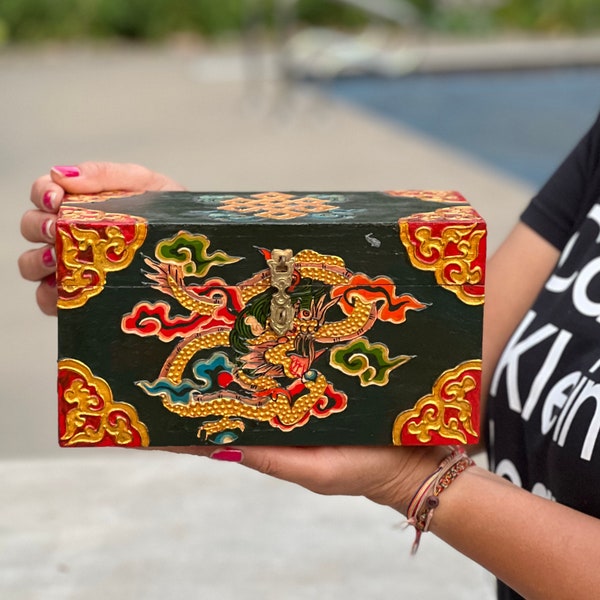 Painted Tibetan Box Etsy