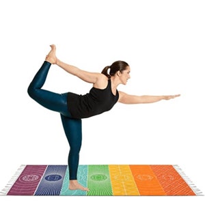 Organic Cotton 7 Chakra Yoga Mat Rug Comfortable And Perfect For Yoga, Meditation, Fitness, and Prayer Non-toxic and Anti-slip image 4