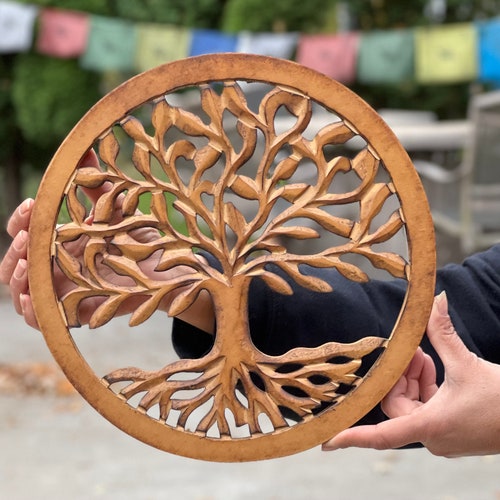 Handcrafted Wooden Celtic Tree of Life Wall Art Decor Hanging Etsy