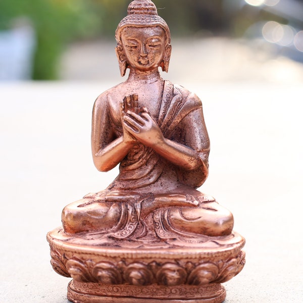 Buddha Statue for Home Altar Shrine Meditation Room Hand Crafted Painted Nepal