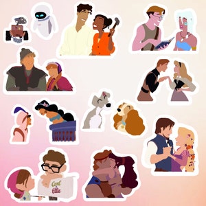 Disney Couples Vinyl Stickers