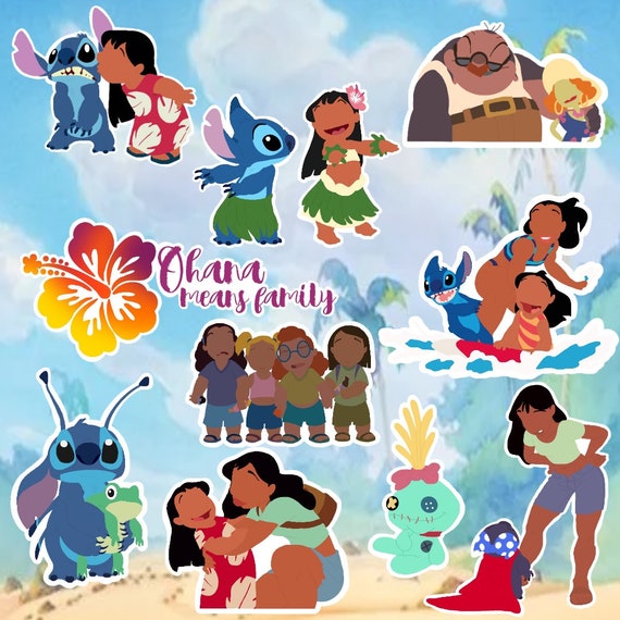 Lilo and Stitch Vinyl Stickers - Etsy