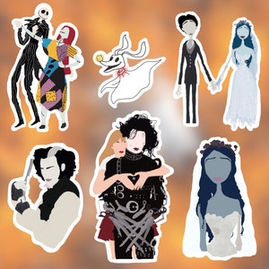 Tim Burton Halloween Vinyl Stickers