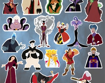 Pegatinas de vinilo de los villanos de Disney: set MEGA