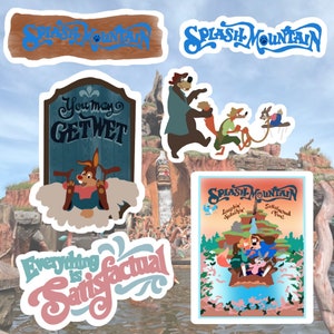 Splash Mountain Vinyl Stickers