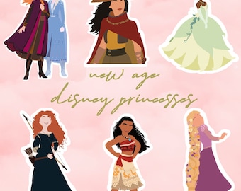 New Age Era Disney Princess Vinyl Stickers