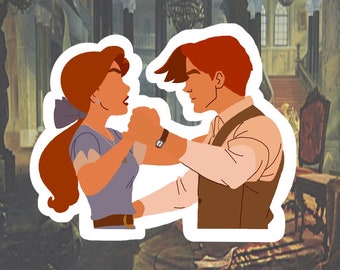 Anastasia & Dimitri Vinyl Sticker - Version 2