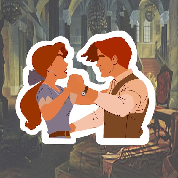 Anastasia & Dimitri Vinyl Sticker - Version 2